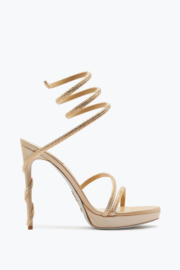 jeweled margot champagner-plattform sandale 120 rene caovilla