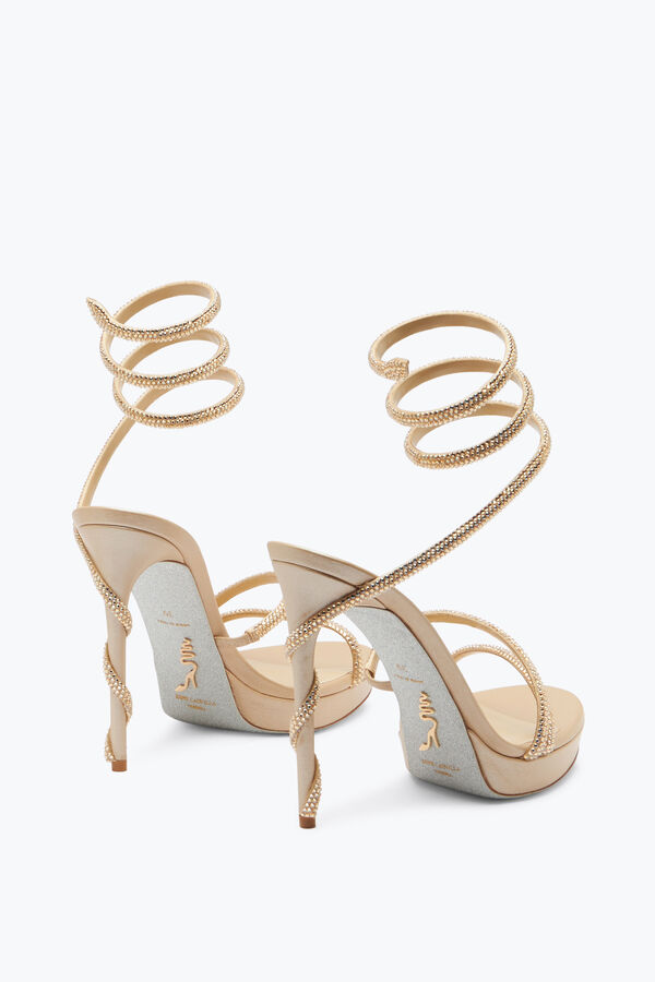 jeweled margot champagner-plattform sandale 120 rene caovilla