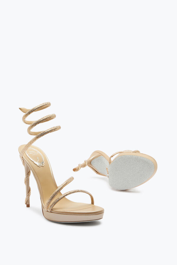 jeweled margot champagner-plattform sandale 120 rene caovilla