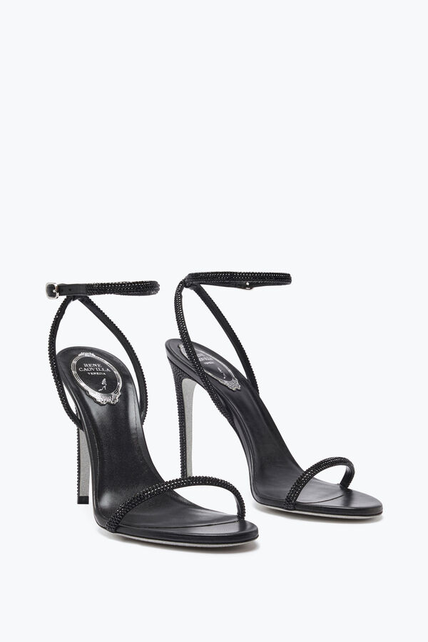 jeweled ellabrita crystal black sandal 105 rene caovilla