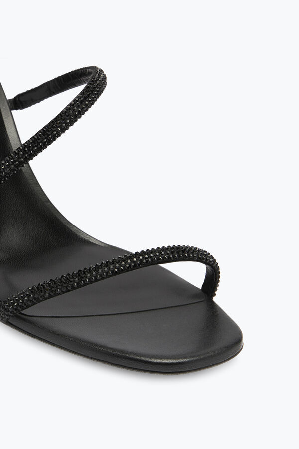 jeweled cleo block-heels kristall schwarz sandale 80 rene caovilla