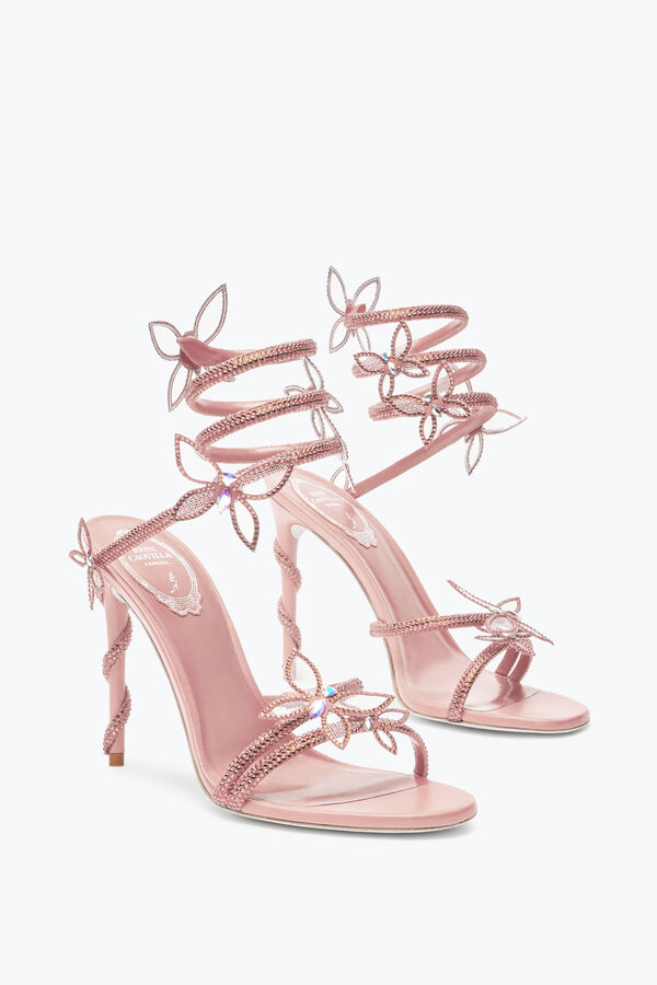 jeweled margot rosa pulver schmetterling sandale 105 rene caovilla