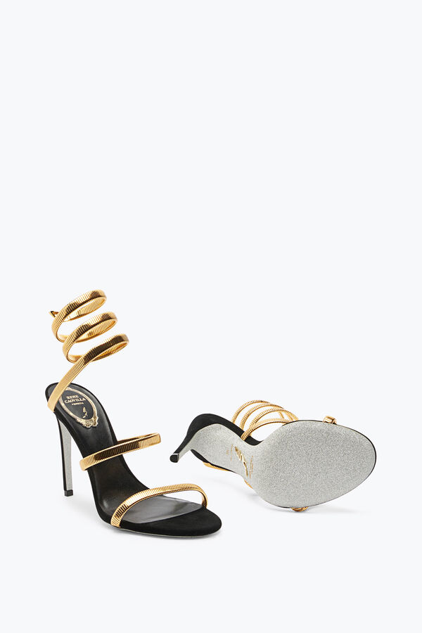 jeweled juniper schwarz und gold sandal 105 rene caovilla