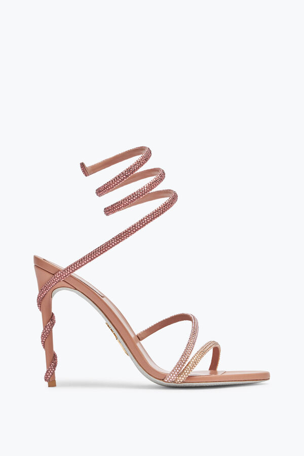 jeweled margot crystal powder pink sandal 105 rene caovilla