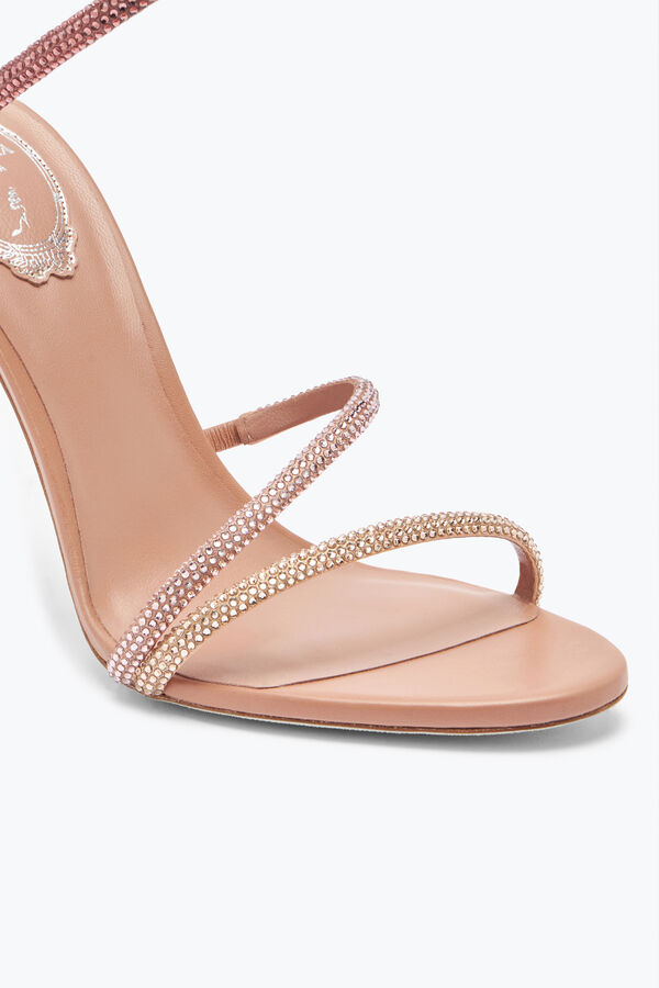 jeweled margot crystal powder pink sandal 105 rene caovilla