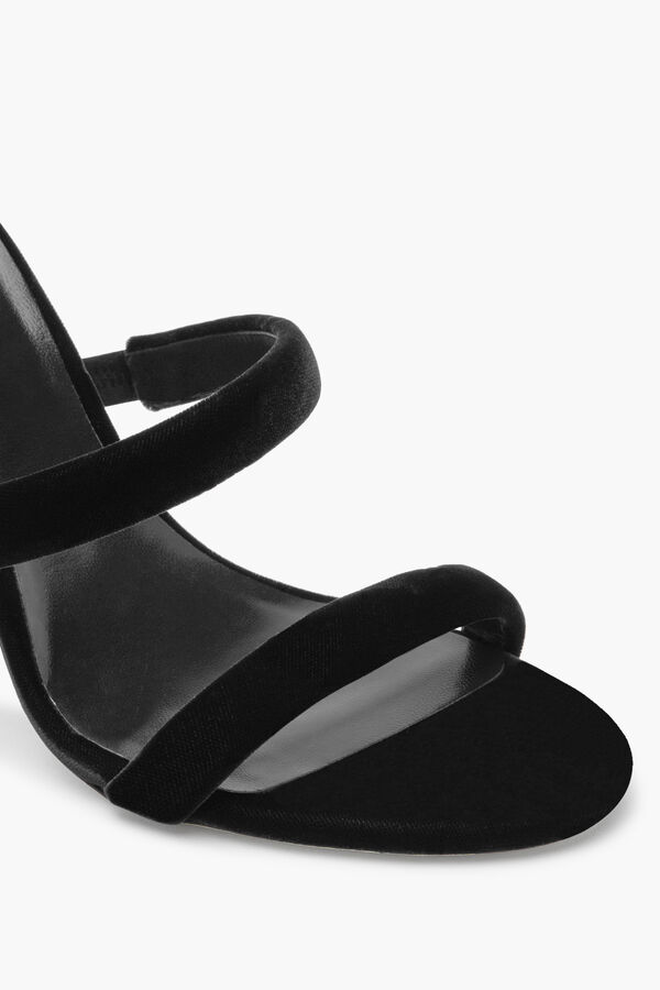 jeweled cleo black velvet sandal 80 rene caovilla
