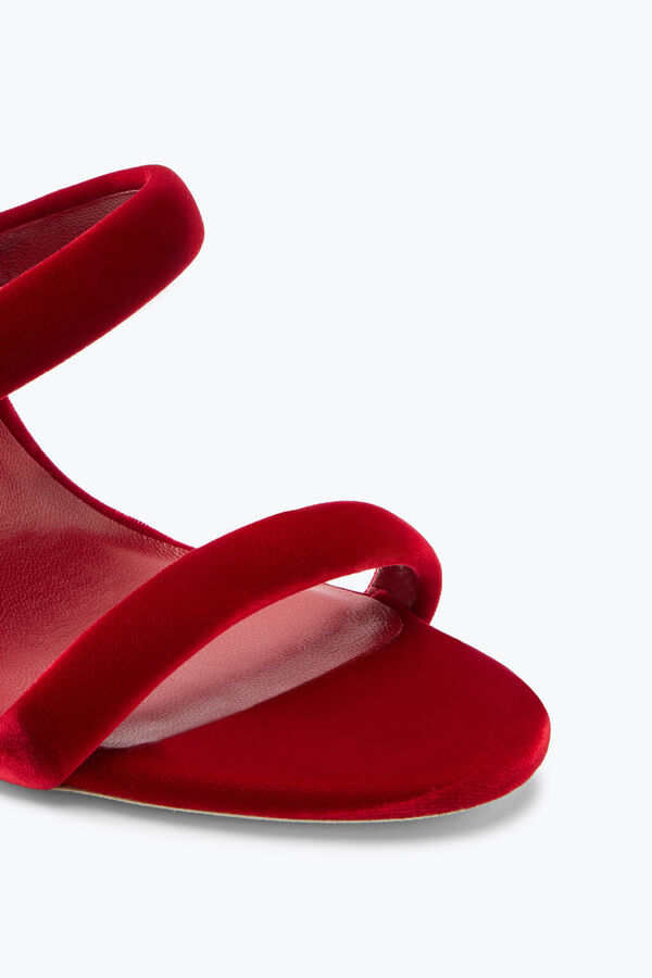 jeweled cleo ruby velvet sandal 105 rene caovilla