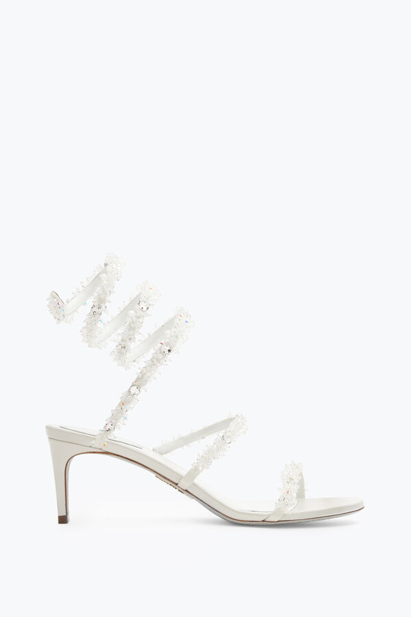 jeweled cinderella weiße sandale mit schlange 60 rene caovilla
