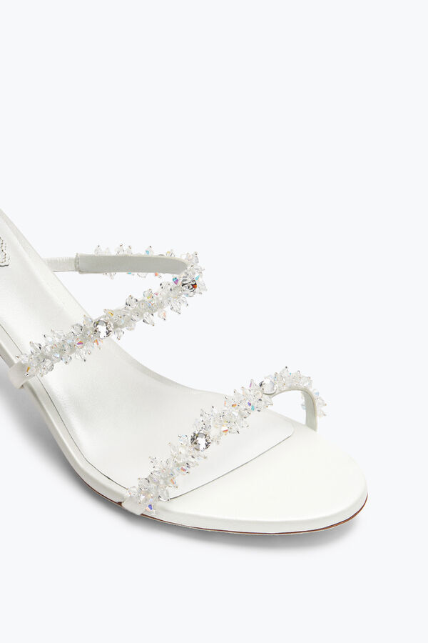 jeweled cinderella weiße sandale mit schlange 60 rene caovilla