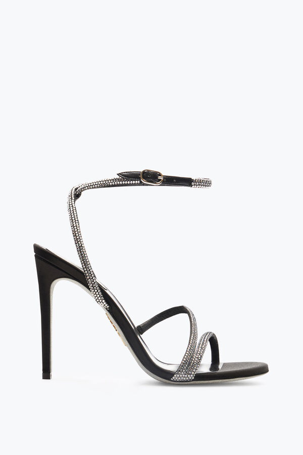 jeweled irina schwarz sandale mit kristallen 105 rene caovilla