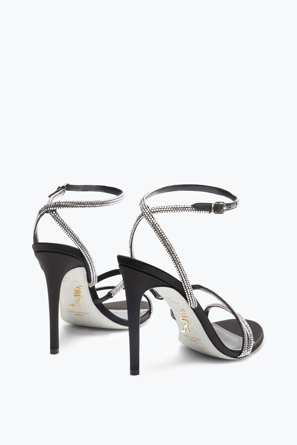 jeweled irina schwarz sandale mit kristallen 105 rene caovilla