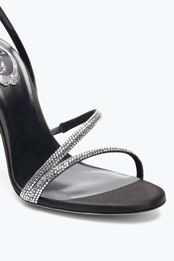 jeweled irina schwarz sandale mit kristallen 105 rene caovilla