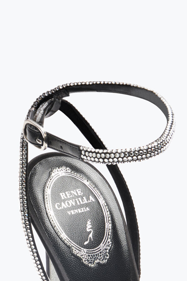 jeweled irina schwarz sandale mit kristallen 105 rene caovilla