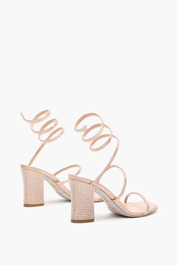 jeweled cleo nude sandale mit seele ferse 80 rene caovilla