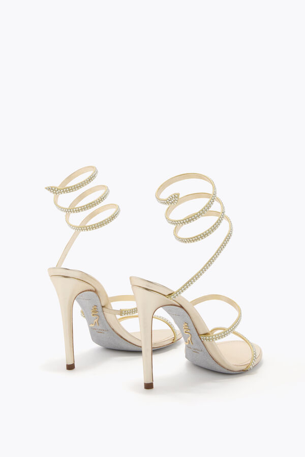 jeweled cleo lemon yellow sandal 105 rene caovilla