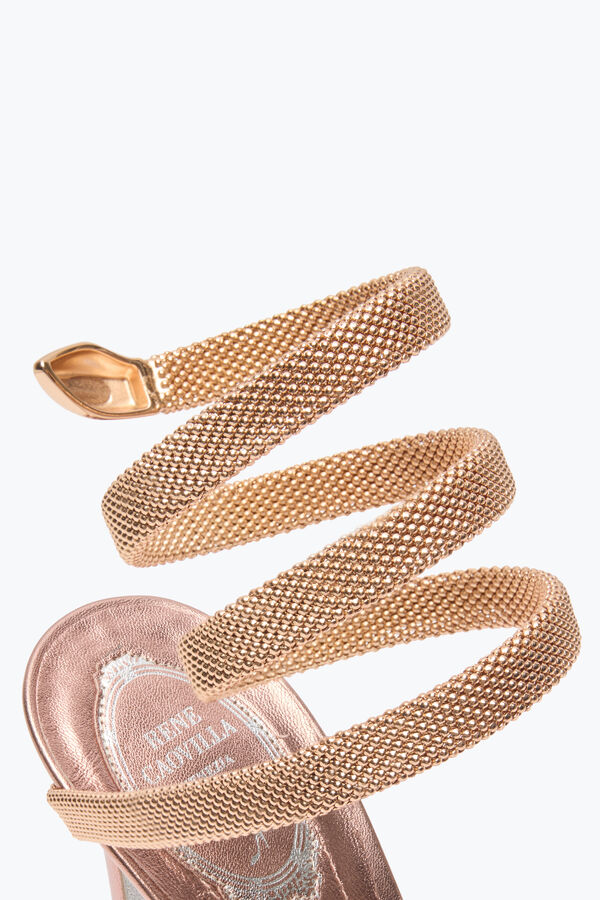 jeweled trigold cleo rose gold sandal 105 rene caovilla