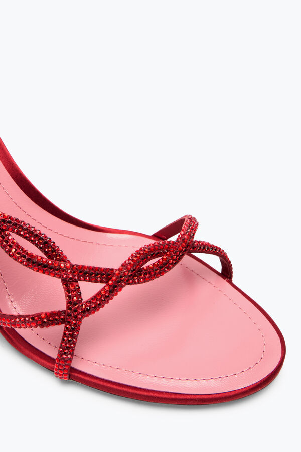 jeweled braid red sandal 80 rene caovilla