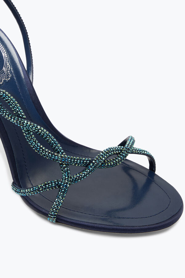 jeweled braid electric blue sandal 105 rene caovilla