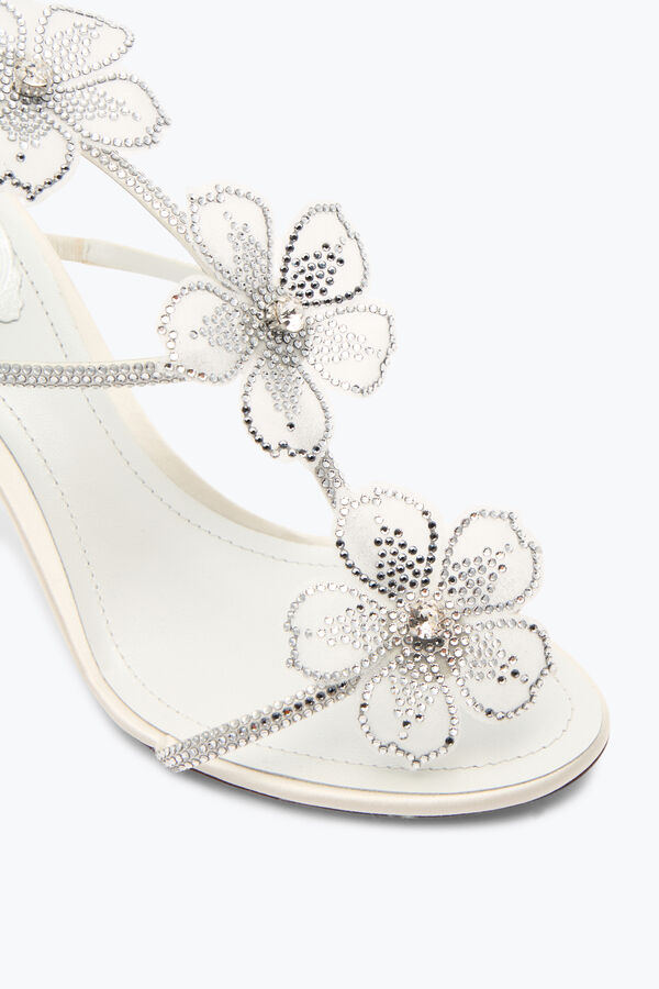 jeweled elfenbein pfirsich blume sandale 80 rene caovilla