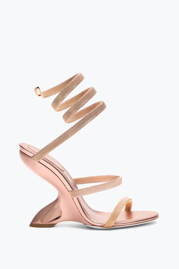 jeweled trigold symphonie rose gold sandal 105 rene caovilla