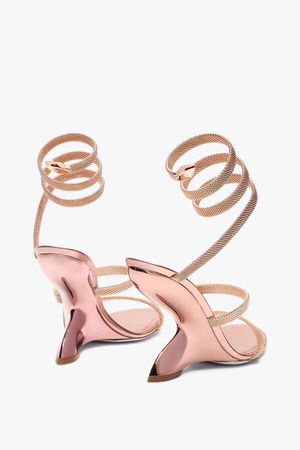 jeweled trigold symphonie rose gold sandal 105 rene caovilla