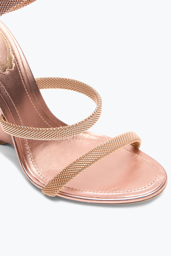 jeweled trigold symphonie rose gold sandal 105 rene caovilla