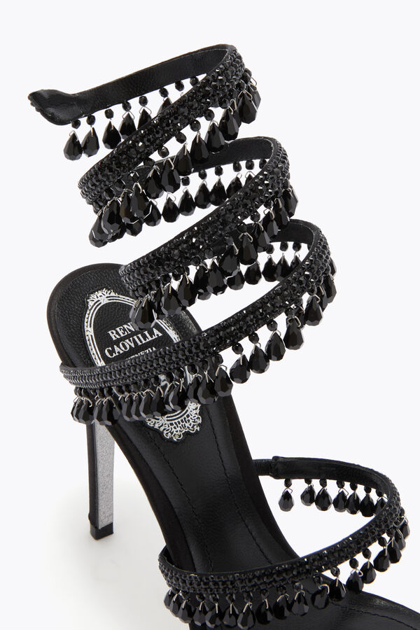 jeweled kronleuchter schwarz sandale 105 rene caovilla