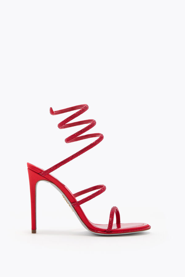 jeweled cleo red sandal 105 rene caovilla