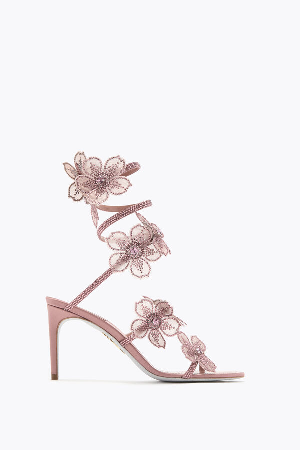 jeweled pfirsich blume blush pink sandal 80 rene caovilla