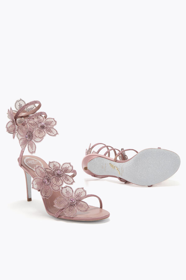 jeweled pfirsich blume blush pink sandal 80 rene caovilla