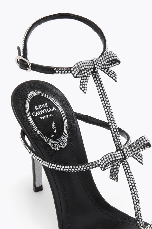 jeweled caterina schwarz und silber-sandale 105 rene caovilla