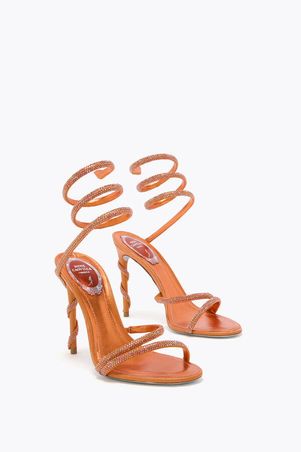 jeweled margot orange sandal 105 rene caovilla