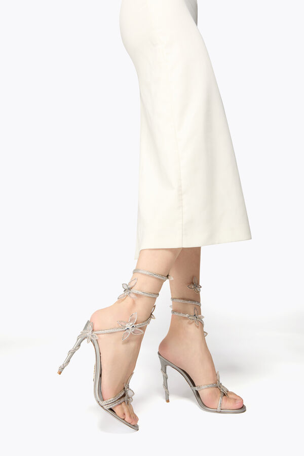 jeweled margot silber metallic sandal 105 rene caovilla