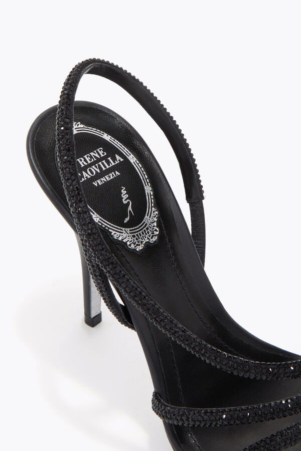 jeweled erin schwarz sandale 100 rene caovilla