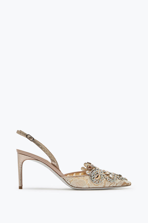 jeweled veneziana spitze slingbacks 75 rene caovilla