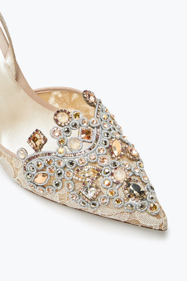 jeweled veneziana spitze slingbacks 75 rene caovilla
