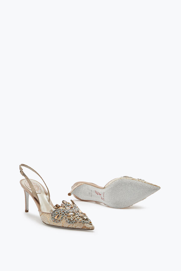jeweled veneziana spitze slingbacks 75 rene caovilla
