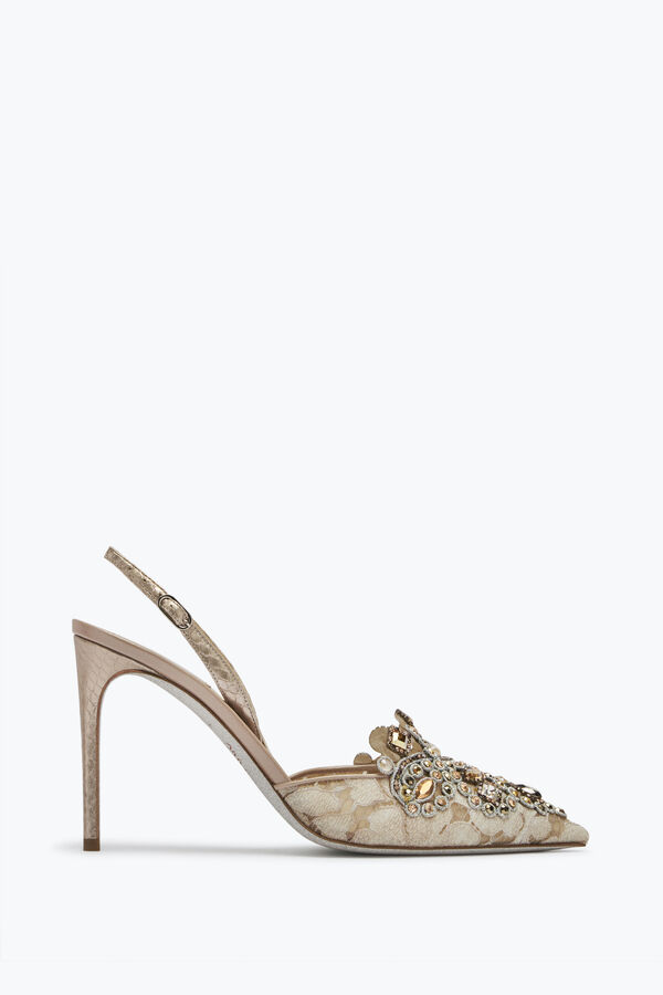 jeweled vergoldung verzierte slingbacks veneziana rene caovilla