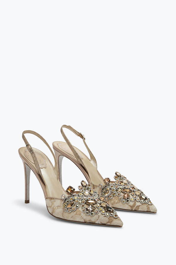 jeweled vergoldung verzierte slingbacks veneziana rene caovilla