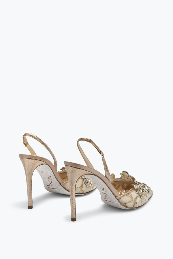 jeweled vergoldung verzierte slingbacks veneziana rene caovilla