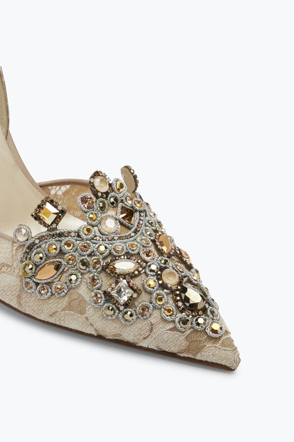 jeweled vergoldung verzierte slingbacks veneziana rene caovilla