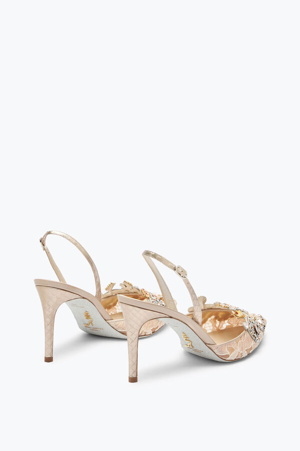 jeweled veneziana champagner slingback 80 rene caovilla