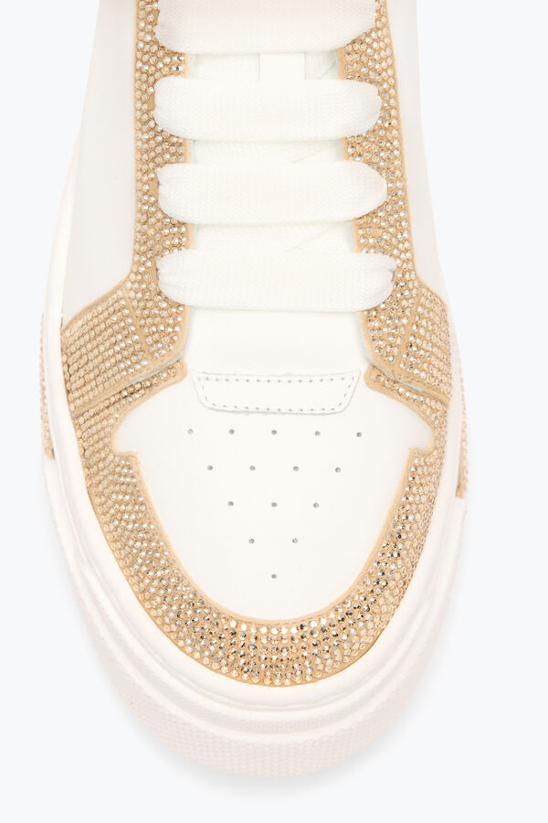 jeweled xtra-weiß-gold-sneaker mit kristallen 50 rene caovilla