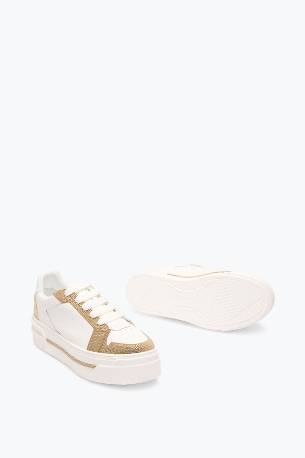 jeweled xtra-weiß-gold-sneaker mit kristallen 50 rene caovilla